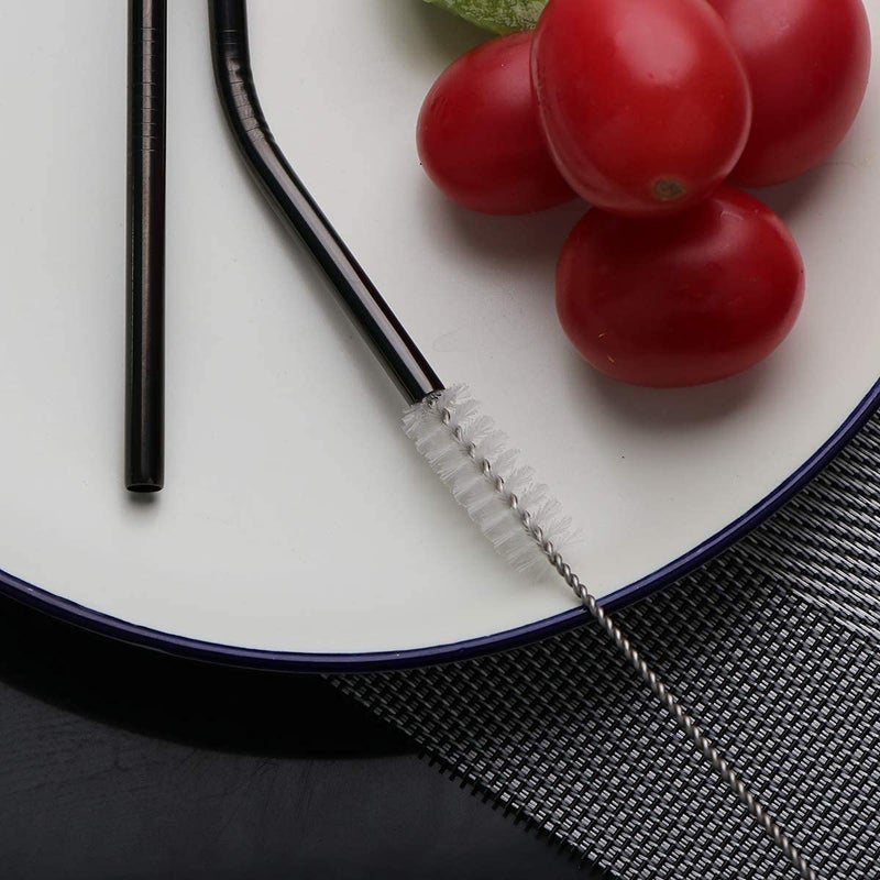 OASMU Travel Utensils Set with Case Reusable Portable Cutlery Set Stainless Steel 8pcs Including Dinner Knife Fork Spoon Chopsticks straws(Black) - Image 5